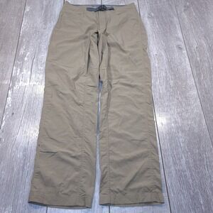 Mountain Hardwear Hiking Pants Womens Size 8 Tan Khaki Nylon Belted Gorpcore